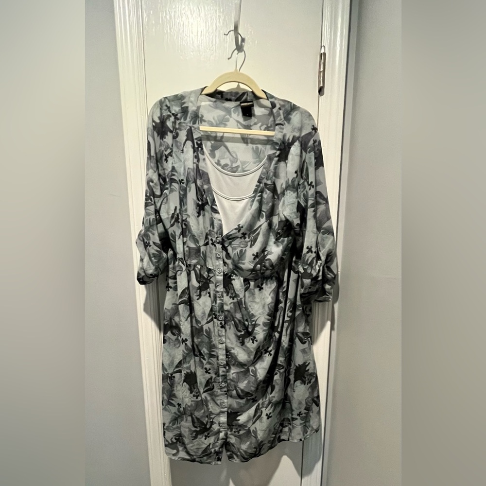 Jurassic Park Print Shirt Dress Torrid Sz 1
